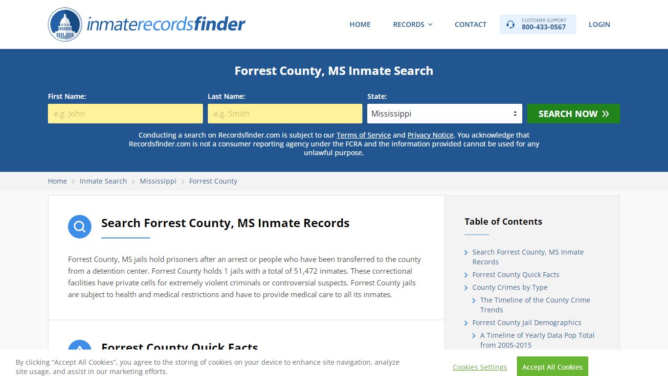 Forrest County, MS Inmate Lookup & Jail Records Online